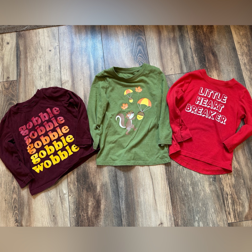 3T Long Sleeve Holiday Shirt Lot